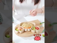 Resistente a las bacterias Niños Plato y tazón Flor rosa blanca para la cena