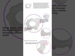 Granel Silicona oveja Teether oveja BPA libre juguetes de dientes y el tamaño es de 9.3 * 7cm y el peso es de 25 gramos